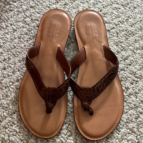 Brand new brown leather sandals size 8 - Picture 1 of 5